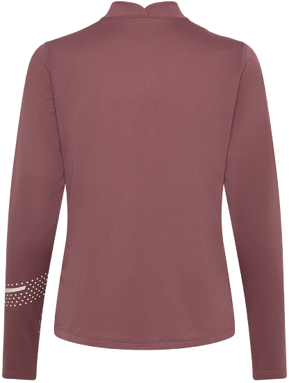Лонгслив женский ASICS Icon 1/2 Zip Rubble Red - Фото 2 большая