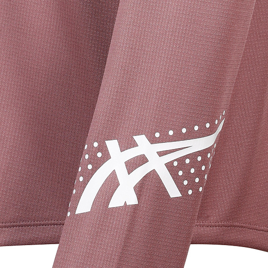 Лонгслив женский ASICS Icon 1/2 Zip Rubble Red - Фото 7 большая