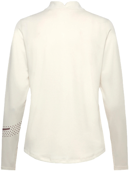 Лонгслив женский ASICS Icon 1/2 Zip Ls Cream - Фото 2 большая