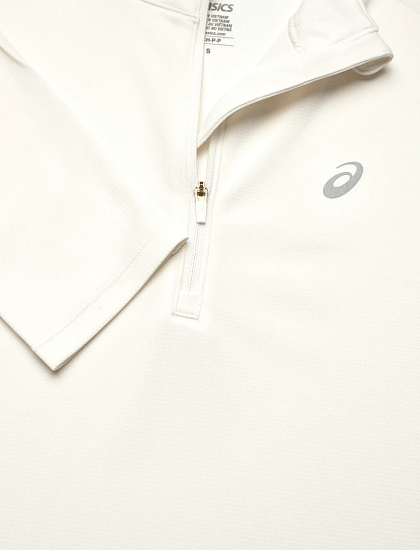 Лонгслив женский ASICS Icon 1/2 Zip Ls Cream - Фото 3 большая