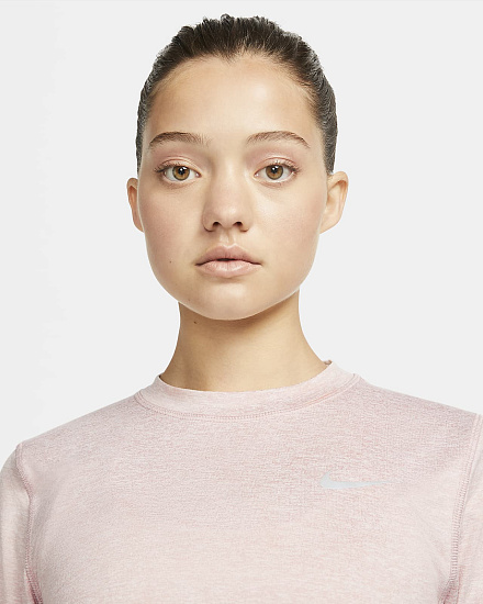 Футболка женская Nike Element Pink Oxford/Reflective Silver - Фото 3 большая