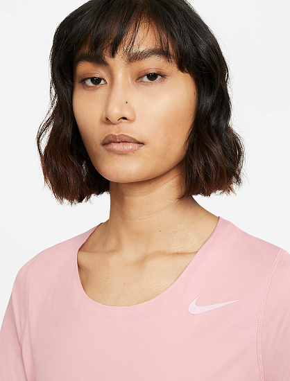 Футболка женская Nike City Sleek Ss Pink Glaze - Фото 4 большая