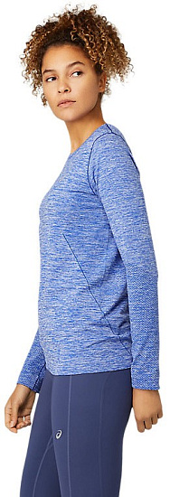 Футболка женская ASICS Race Seamless LS Monaco Blue - Фото 3 большая