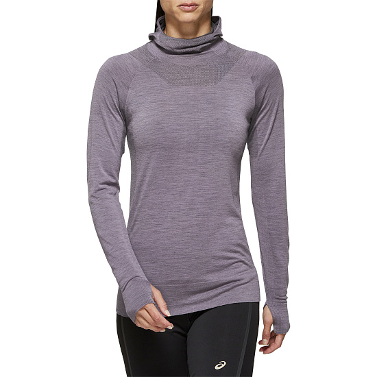 Футболка женская ASICS Metarun LS Top Lavender Grey - Фото 4 большая