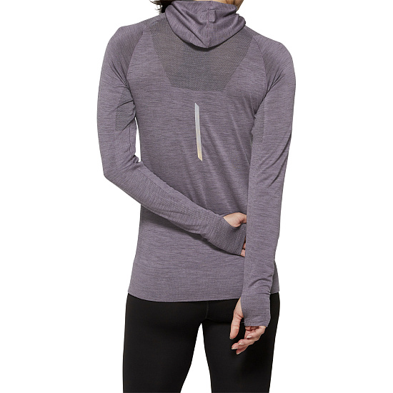 Футболка женская ASICS Metarun LS Top Lavender Grey - Фото 5 большая
