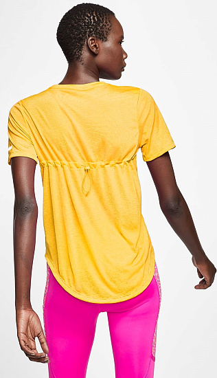 Футболка женская Nike Icon Clash Top SS Best Topaz Gold/White - Фото 2 большая