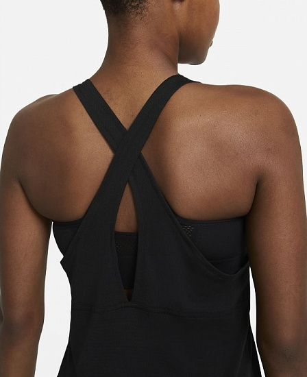 Майка женская Nike Breathe Tank Cool Black - Фото 3 большая