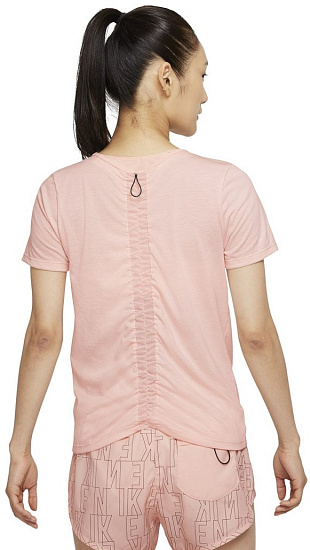 Футболка женская Nike Dri-FIT Run Division Pale Coral/Black/Reflective Silver - Фото 4 большая