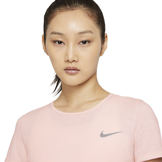 Футболка женская Nike Dri-FIT Run Division Pale Coral/Black/Reflective Silver - Фото 5 большая