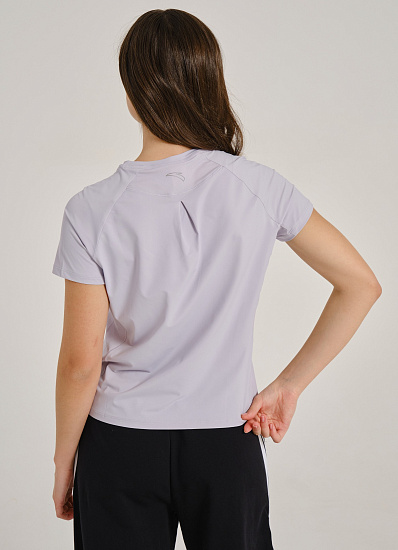 Футболка женская Anta Advanced Running L.Purplish Grey - Фото 5 большая