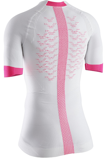 Футболка женская X-Bionic The Trick 4.0 Running Arctic White/Neon Flamingo - Фото 2 большая