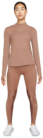 Футболка женская Nike Dri-FIT Run Division Ls Archaeo Brown/Pink Oxford/Reflective Black - Фото 3 большая