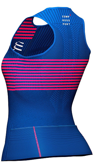 Майка женская Compressport Tri Postural Синий - Фото 2 большая