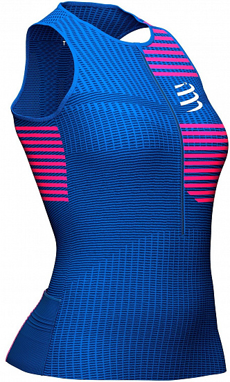 Майка женская Compressport Tri Postural Синий - Фото 1 большая