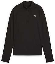 Лонгслив женский Puma Run Velocity Cloudspun 1/4 Zip Black