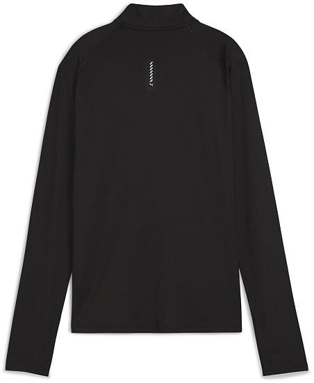 Лонгслив женский Puma Run Velocity Cloudspun 1/4 Zip Black - Фото 2 большая
