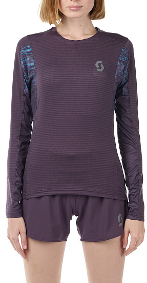 Футболка женская Scott Trail Run Dark Purple/Breeze Blue - Фото 1 большая