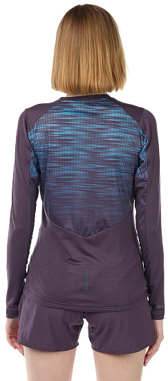 Футболка женская Scott Trail Run Dark Purple/Breeze Blue - Фото 4 большая