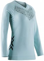 Лонгслив женский X-Bionic Twyce Run Clearwater/Black