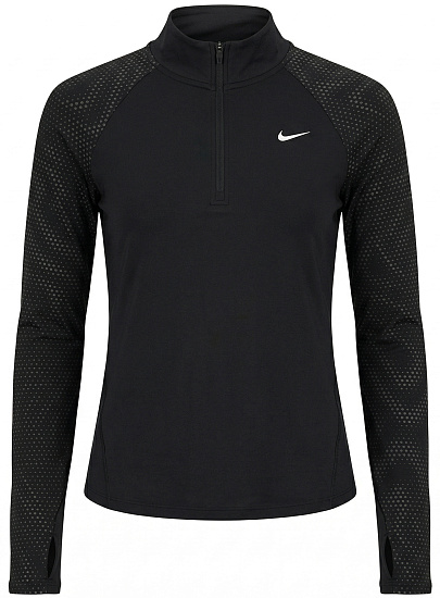 Лонгслив женский Nike Tempo Dri-FIT Hz Black/Reflective Silver - Фото 1 большая