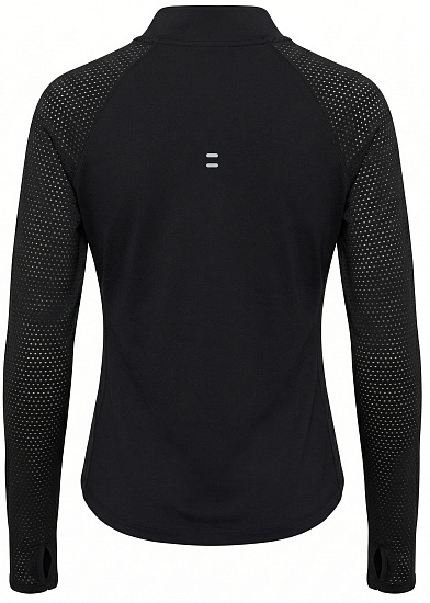 Лонгслив женский Nike Tempo Dri-FIT Hz Black/Reflective Silver - Фото 2 большая