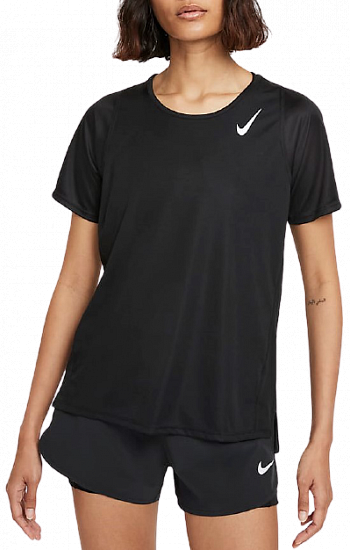 Футболка женская Nike Dri-Fit Race Black - Фото 1 большая