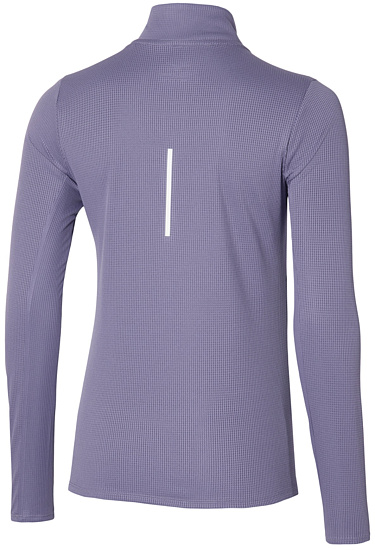 Лонгслив женский Mizuno Dryaeroflow Half Zip Cadet - Фото 2 большая