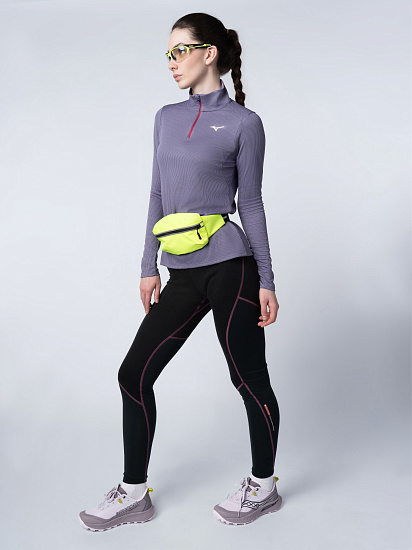 Лонгслив женский Mizuno Dryaeroflow Half Zip Cadet - Фото 6 большая
