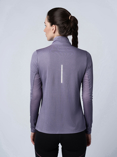 Лонгслив женский Mizuno Dryaeroflow Half Zip Cadet - Фото 11 большая