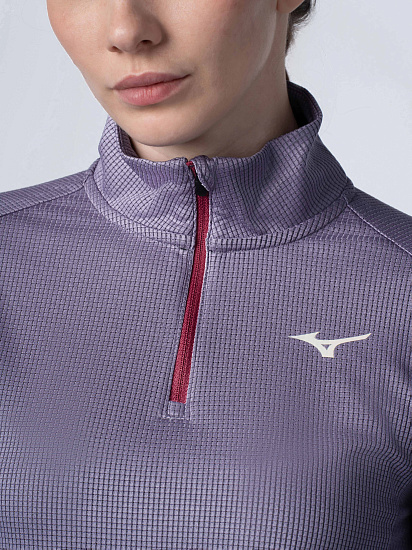 Лонгслив женский Mizuno Dryaeroflow Half Zip Cadet - Фото 12 большая