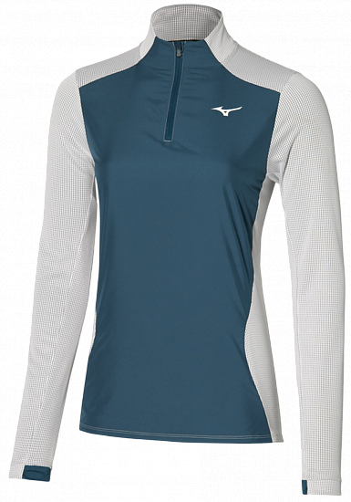 Лонгслив женский Mizuno Hybrid Ls Nimbus Cloud - Фото 1 большая