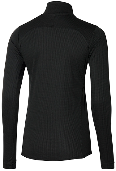 Лонгслив женский Mizuno Hybrid Ls Black - Фото 2 большая
