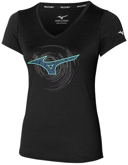 Футболка женская Mizuno Impulse Core Rb Black - Фото 1 большая