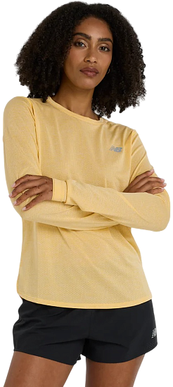 Лонгслив женский New Balance Athletics Clementine Heather - Фото 1 большая