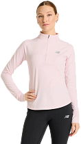 Лонгслив женский New Balance NB Harmony Half Zip Rose Sugar