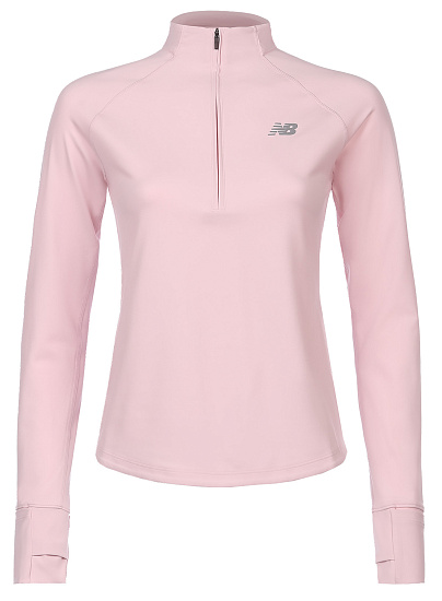 Лонгслив женский New Balance NB Harmony Half Zip Rose Sugar - Фото 1 большая