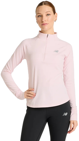 Лонгслив женский New Balance NB Harmony Half Zip Rose Sugar - Фото 1 большая