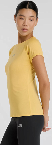Футболка женская New Balance Seasonal Jacquard Clementine - Фото 3 большая