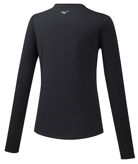 Футболка женская Mizuno Impulse Core LS Чер - Фото 2 большая