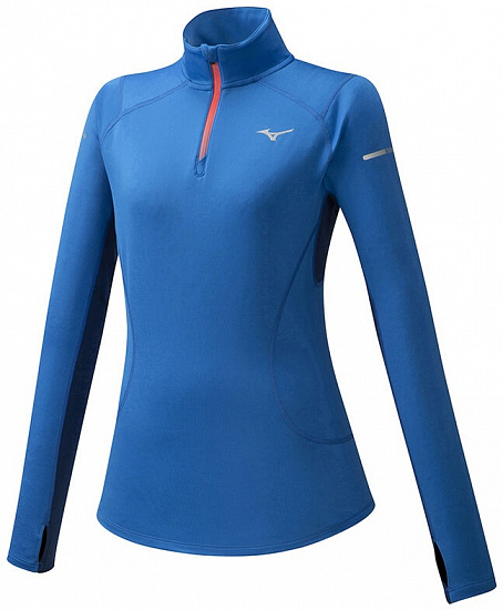 Лонгслив женский Mizuno Warmalite HZ Синий - Фото 1 большая