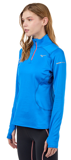 Лонгслив женский Mizuno Warmalite HZ Синий - Фото 5 большая