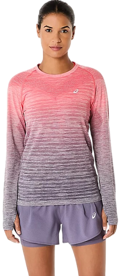 Лонгслив женский ASICS Seamless Top Coral Reef/Greyish Purple - Фото 3 большая