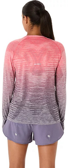 Лонгслив женский ASICS Seamless Top Coral Reef/Greyish Purple - Фото 4 большая