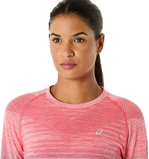 Лонгслив женский ASICS Seamless Top Coral Reef/Greyish Purple - Фото 6 большая
