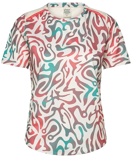 Футболка женская ASICS Road All Over Print Top Birch - Фото 1 большая