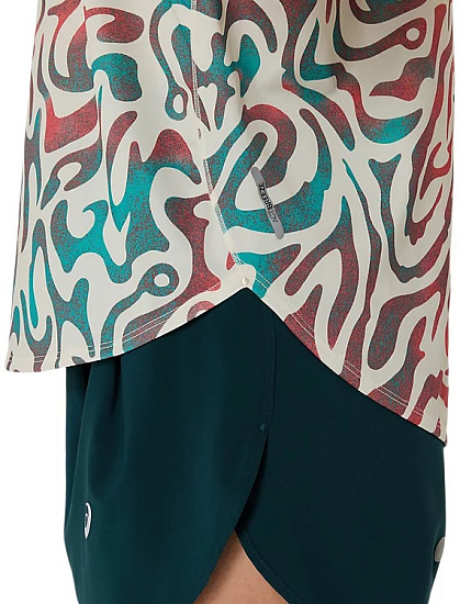 Футболка женская ASICS Road All Over Print Top Birch - Фото 7 большая