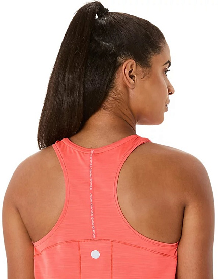 Майка женская ASICS Road Tank Coral Reef - Фото 7 большая