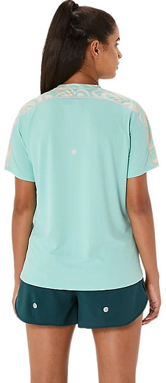 Футболка женская ASICS Road Lite-Show Top Oasis Green/Multicolour - Фото 2 большая