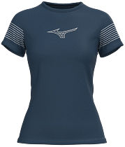 Футболка женская Mizuno Athletics Blue Wing Teal