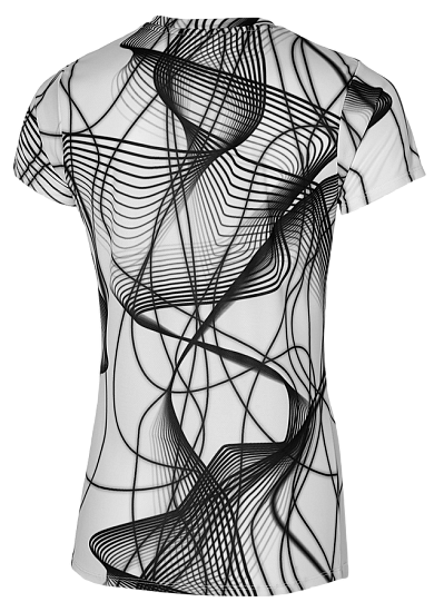 Футболка женская Mizuno Graphic White - Фото 2 большая